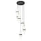 Z-Lite Cayden Chandelier, 7-Light, 18 In.W x 16.75 In.H, Matte Black/Clear + Etched Opal 1946P-7R-MB - alternate 3